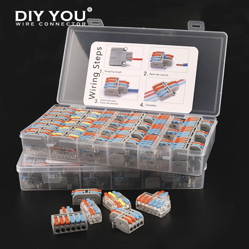 Mini TYPE Boxed 2/3 pin Quick Push-In Wire Connector Universal Compact Terminal Block Small Led Light Cable Splitter connectors
Mini TYPE Boxed 2/3 pin Quick Push-In Wire Connector Universal Compact Terminal Block Small Led Light Cable Splitter connectors