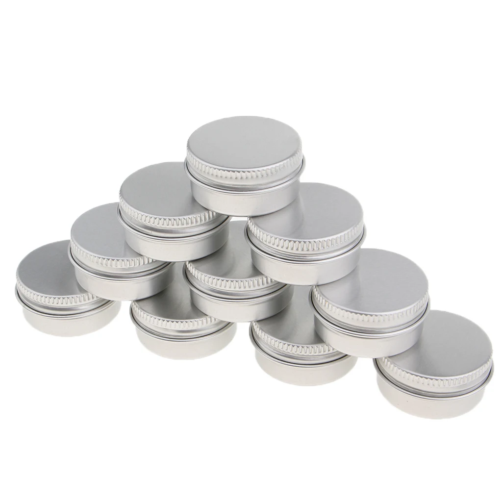 Cosmetic Tin Blusher Lip Balm Tins Aluminum Tin Containers with Lids Screw Top Tins Cans Empty Storage Jars,Pack of 20(Silver) Cosmetic Tin Blusher Lip Balm Tins Aluminum Tin Containers with Lids Screw Top Tins Cans Empty Storage Jars,Pack of 20(Silver)