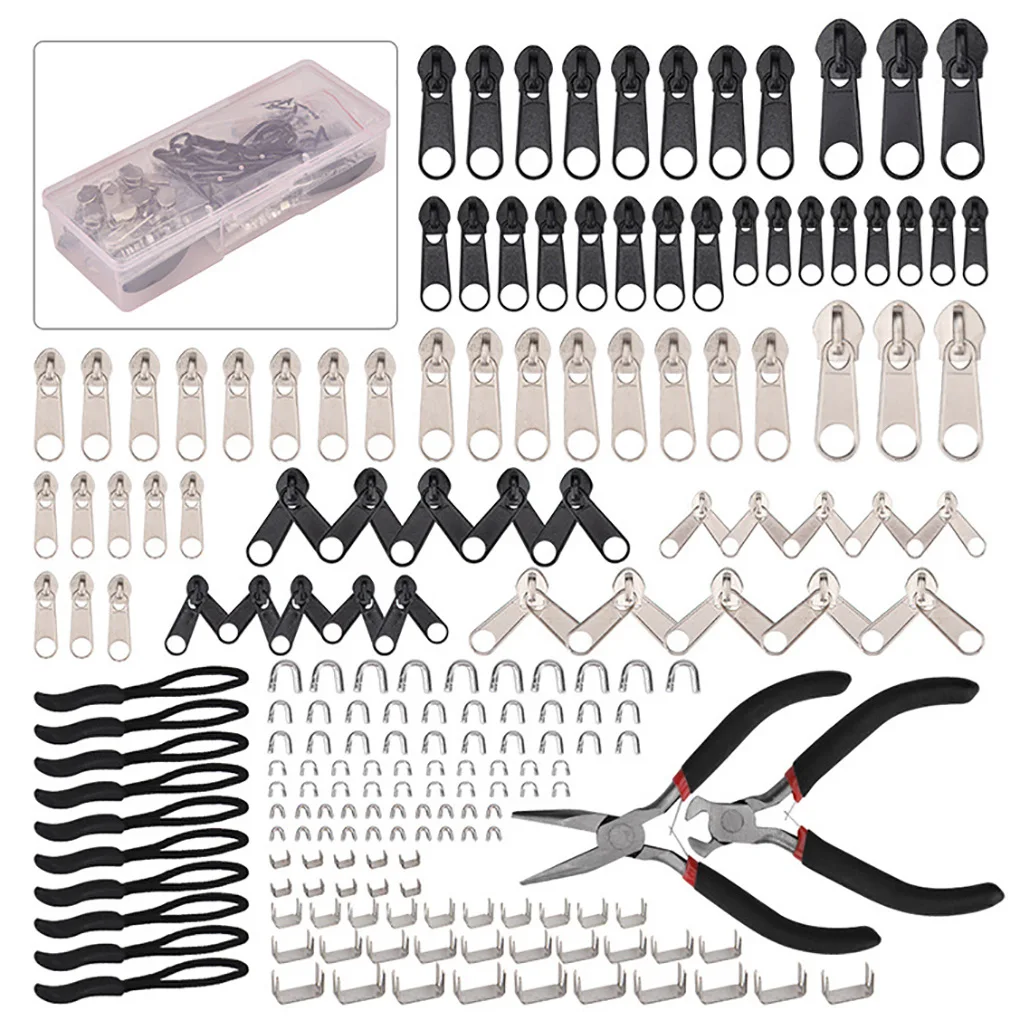 Zipper Repair Kit Slider Rescue Universal Zippers Clothes Bag Tent Fix Plier Sewing Tool Universal Instant Fix Slider 84/194pcs
Zipper Repair Kit Slider Rescue Universal Zippers Clothes Bag Tent Fix Plier Sewing Tool Universal Instant Fix Slider 84/194pcs
