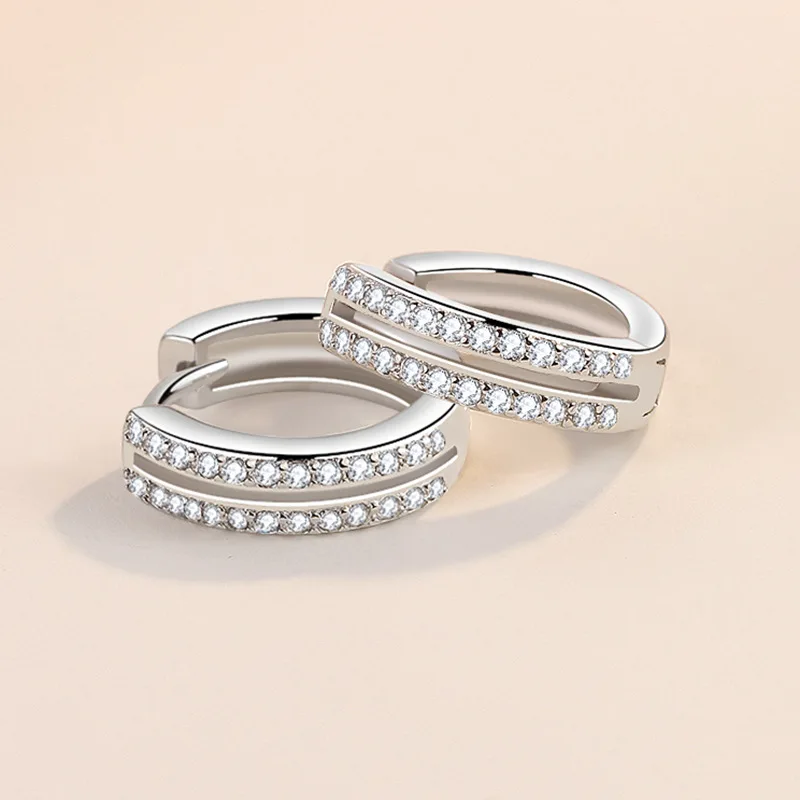 LByzHan – boucles d'oreilles rondes en argent Sterling 100% 925 pour femmes, fabrication de bijoux, cadeau de mariage, fiançailles, E024 4