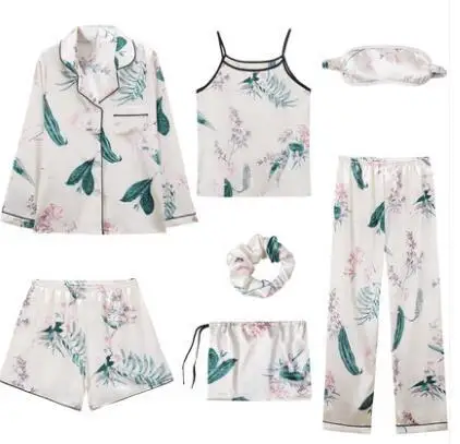 Four Seasons Printed Lily Seven Sets Pajamas Women's Summer Sweet Cute Imitated Silk Fabric-Outer Wear Tracksuit
Four Seasons Printed Lily Seven Sets Pajamas Women's Summer Sweet Cute Imitated Silk Fabric-Outer Wear Tracksuit