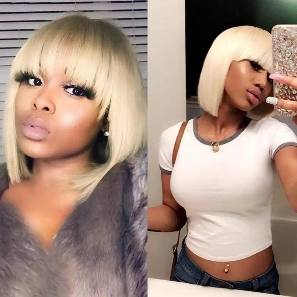 Zhenskie Korotkie Volosy S Volnistymi Volosami Sinie Zelenye Pryamye Korotkie Pariki Iz Chelovecheskih Volos Aliekspress