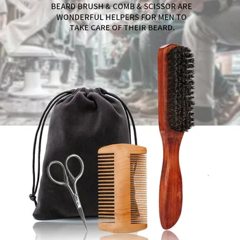 4pcs/set Home With Handle Dual Action Comb Beard Brush Boar Bristle Salon For Men Portable Mustache Care Travel Face Massage 
4pcs/set Home With Handle Dual Action Comb Beard Brush Boar Bristle Salon For Men Portable Mustache Care Travel Face Massage
