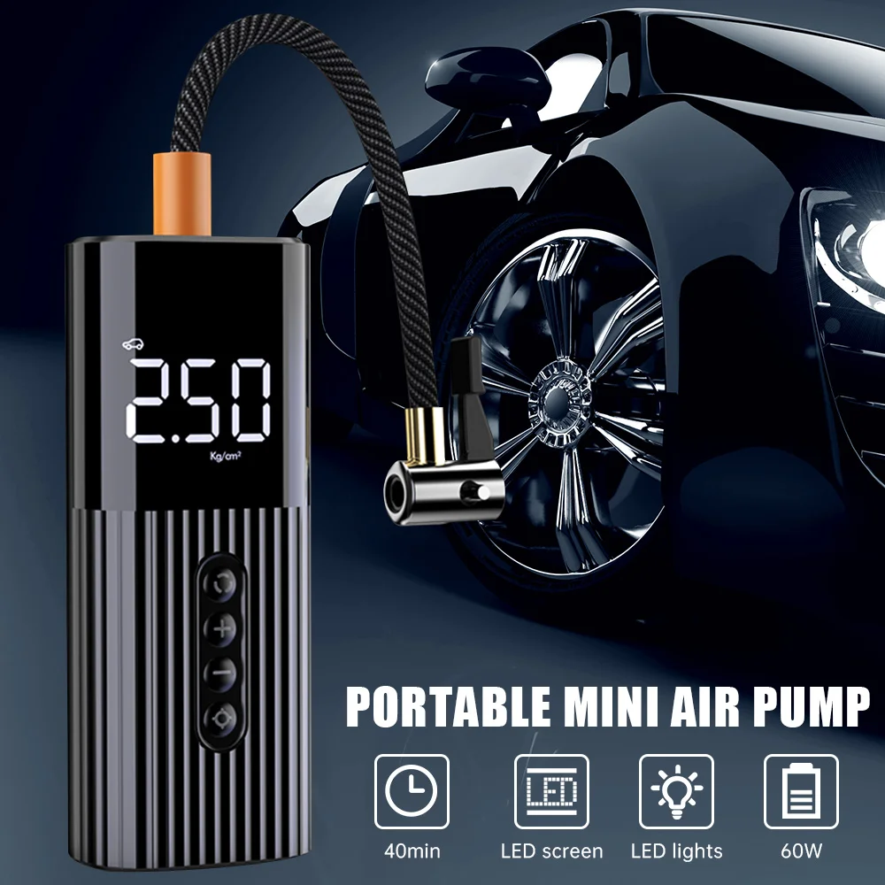 Portable Car Air Compressor DC12V 71PSI Digital display Tire Inflator Air Pump LED Light for Car/Bicycle/SUV /motorcycle/balls
Portable Car Air Compressor DC12V 71PSI Digital display Tire Inflator Air Pump LED Light for Car/Bicycle/SUV /motorcycle/balls