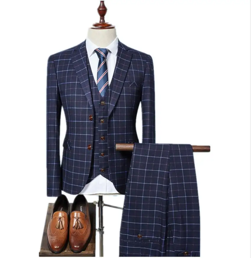 2019 new arrival Custom Slim Fit suit men's high quality single button wedding Business three pieces suits Costume Homme Mariage
2019 new arrival Custom Slim Fit suit men's high quality single button wedding Business three pieces suits Costume Homme Mariage