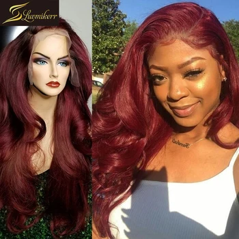 13x6 Body Wave Wine Red 99J Colored Lace Front Human Hair Wigs for Black Women Burgundy Lace Front Wig PrePlucked Brazilian Remy
13x6 Body Wave Wine Red 99J Colored Lace Front Human Hair Wigs for Black Women Burgundy Lace Front Wig PrePlucked Brazilian Remy
