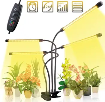 LED Grow Light 30W 40W USB with Timer Dimmable Full Spectrum 3 Head Bulbs Flexible Clip Phyto Lamp for Plant Seedling Fitolamp
LED Grow Light 30W 40W USB with Timer Dimmable Full Spectrum 3 Head Bulbs Flexible Clip Phyto Lamp for Plant Seedling Fitolamp