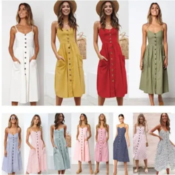 Simplee elegante botón Mujer vestido con bolsillos lunares amarillo algodón midi vestido de verano casual femenino de talla gran
Simplee elegante botón Mujer vestido con bolsillos lunares amarillo algodón midi vestido de verano casual femenino de talla gran