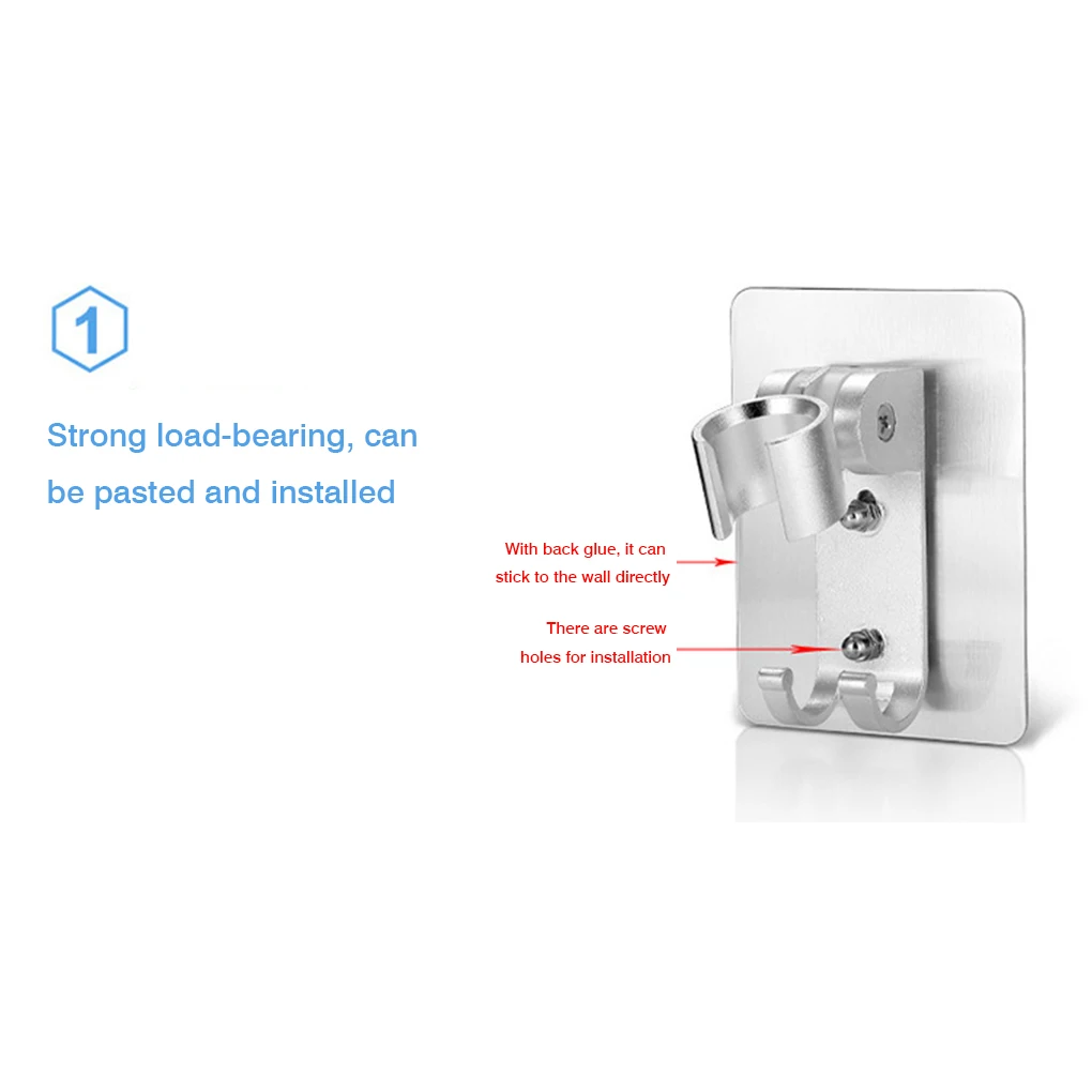 Description Picture 5 of itemWall Mounted Shower Head Stand Bracket Bathroom Handheld Shower Sprayer Holder Adjustable