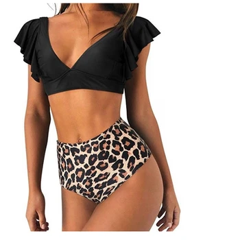 Plus Size 2020 New Swimsuit Leopard Print Two-piece High-waisted Flounce Swimwear Tank Top Backless Bikini Maillots De Bain
Plus Size 2020 New Swimsuit Leopard Print Two-piece High-waisted Flounce Swimwear Tank Top Backless Bikini Maillots De Bain