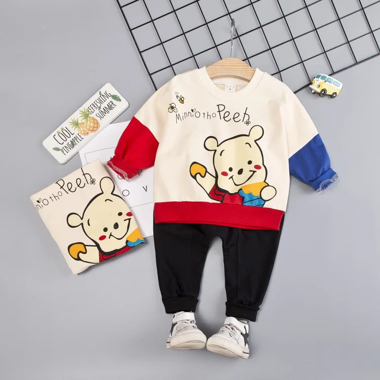 Baby boy girl spring and autumn children's suit cartoon cotton letter printing leisure sports two-piece boys and girls warm suit
Baby boy girl spring and autumn children's suit cartoon cotton letter printing leisure sports two-piece boys and girls warm suit
