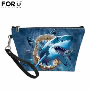 FORUDESIGNS Trousse de Toilette Femme Shark Makeup Pouch for Women Casual Ladies Leather Zipper Cosmetic Case Blue Beauty Bag
FORUDESIGNS Trousse de Toilette Femme Shark Makeup Pouch for Women Casual Ladies Leather Zipper Cosmetic Case Blue Beauty Bag