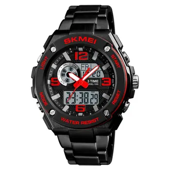 SKMEI NEW Watch Men Sport 5Bar Waterproof Men Wristwatch Dual Display Digital PU Strap Quartz Watch reloj mujer Dropshipping
SKMEI NEW Watch Men Sport 5Bar Waterproof Men Wristwatch Dual Display Digital PU Strap Quartz Watch reloj mujer Dropshipping
