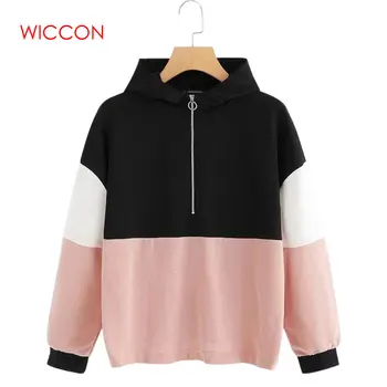 Newly Design Women Color Block Zipper Sweatshirt Casual Round Neck Long Sleeve Pullover Tops Woman Girls Fashion Clothing
Newly Design Women Color Block Zipper Sweatshirt Casual Round Neck Long Sleeve Pullover Tops Woman Girls Fashion Clothing