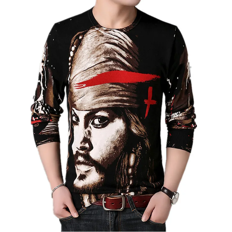 men's autumn new fancy Knitted Pirate Pirates of the Caribbean Head Patterns, Printed Sweaters
men's autumn new fancy Knitted Pirate Pirates of the Caribbean Head Patterns, Printed Sweaters