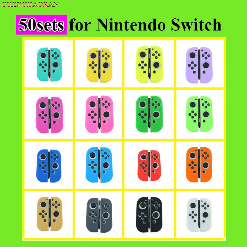 50Sets = Left Right Luminous Candy Solid colors Silicone Case Cover Soft Protective Skin for Nintendo Switch Joy-Con Controller
50Sets = Left Right Luminous Candy Solid colors Silicone Case Cover Soft Protective Skin for Nintendo Switch Joy-Con Controller