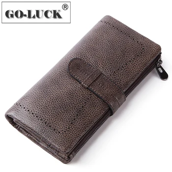 RFID Men Clutch Wallets Cowhide Leather Hasp Business OL Cell Phone Pouch Cards Holder Coin Zipper Hanheld Bag Anti-theft 
RFID Men Clutch Wallets Cowhide Leather Hasp Business OL Cell Phone Pouch Cards Holder Coin Zipper Hanheld Bag Anti-theft