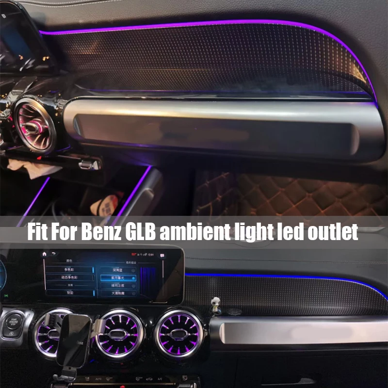 Inter door Ambient light For Mercede GLB class 64 color Ambient Light Car Turbine outlet led Luminous cover Co-pilot led trim
Inter door Ambient light For Mercede GLB class 64 color Ambient Light Car Turbine outlet led Luminous cover Co-pilot led trim
