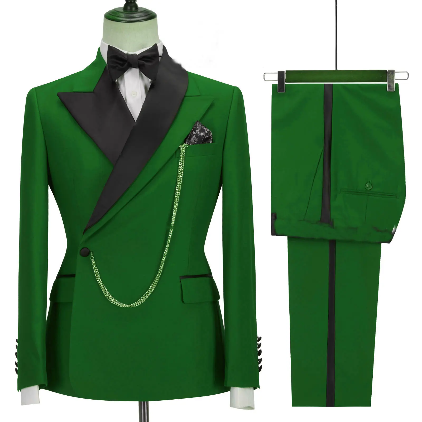 2021 Double Breasted Men Suits Green Groom Tuxedos Fashion Peak Lapel Groomsmen Wedding Party Blazer 2 Pieces Jacket Pants Set
2021 Double Breasted Men Suits Green Groom Tuxedos Fashion Peak Lapel Groomsmen Wedding Party Blazer 2 Pieces Jacket Pants Set