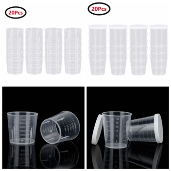 20Pcs 30ml Clear Plastic Graduated Measuring Cups Transparent for Baking Beaker Liquid Measure Jug Cup Container with Lids
20Pcs 30ml Clear Plastic Graduated Measuring Cups Transparent for Baking Beaker Liquid Measure Jug Cup Container with Lids