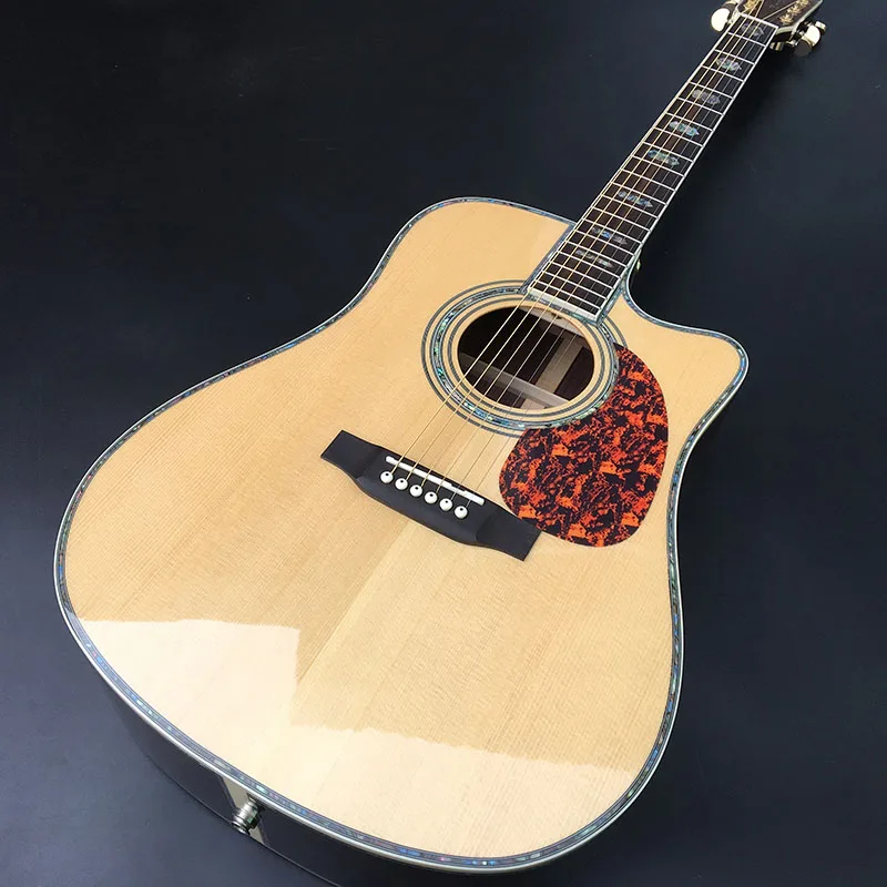 Factory custom 41'' 45 D 20 frets pearl inlay and binding acoustic guitar with gold hardware,colorized shell edge free shipping
Factory custom 41'' 45 D 20 frets pearl inlay and binding acoustic guitar with gold hardware,colorized shell edge free shipping