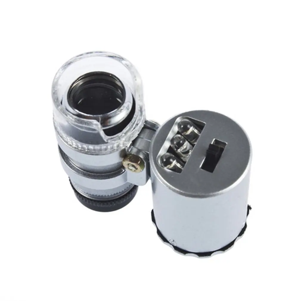 Handheld Monocular Microscope 60X Zoom LED Microscope Micro Lens Silver Protector Case 3 x LR1130 Battery Glass
Handheld Monocular Microscope 60X Zoom LED Microscope Micro Lens Silver Protector Case 3 x LR1130 Battery Glass