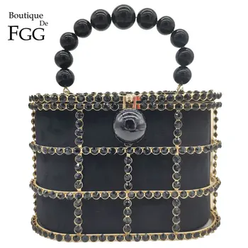 Boutique De FGG Diamonds Basket Bucket Clutch Women Pearl Beaded Shoulder Bag Metal Cage Handbags Ladies Wedding Party Purse
Boutique De FGG Diamonds Basket Bucket Clutch Women Pearl Beaded Shoulder Bag Metal Cage Handbags Ladies Wedding Party Purse