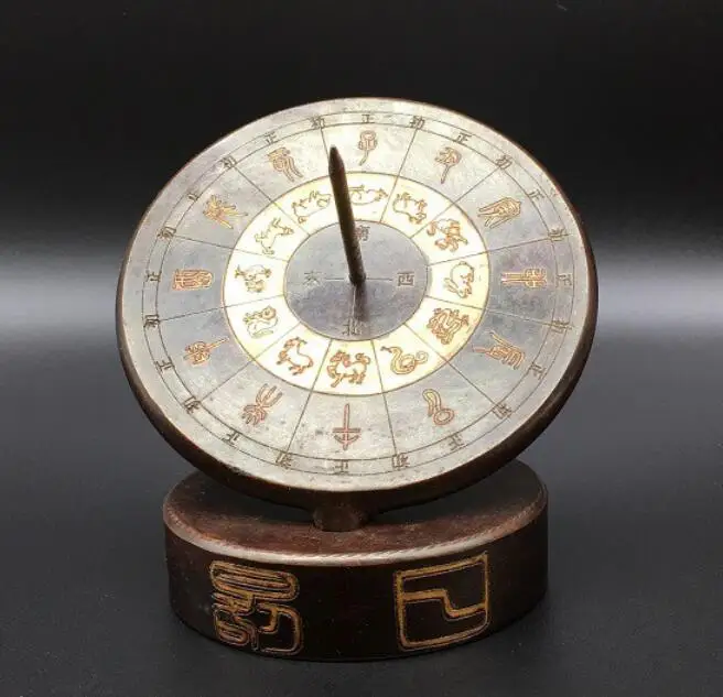 Чистая латунь древний человеческий хронометр аппарат sundials Ремесло Украшение |