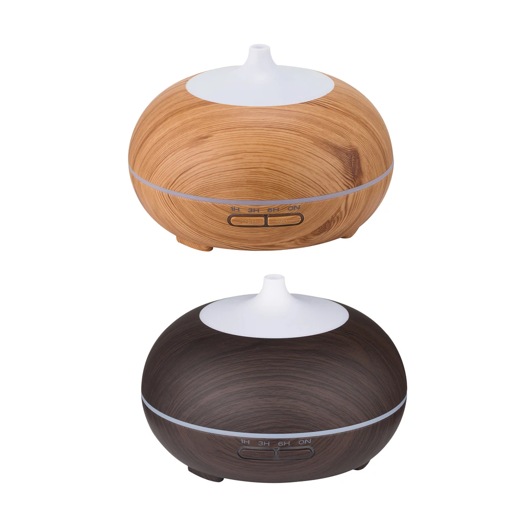 500ml Wood Grain Aromatherapy Aroma Diffuser 7 Color Lights Air Purifier -A 500ml Wood Grain Aromatherapy Aroma Diffuser 7 Color Lights Air Purifier -A
