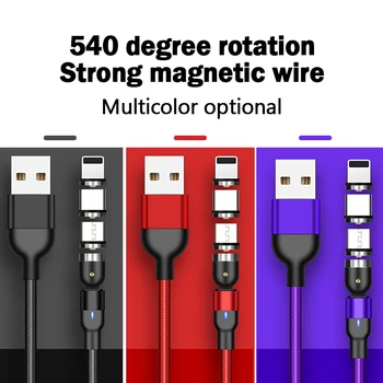 LED Magnetic USB Cable Fast Charging Cord for Type C / Lightning / Micro USB Head 3-IN-1 Charger Data Cable for Android IOS
LED Magnetic USB Cable Fast Charging Cord for Type C / Lightning / Micro USB Head 3-IN-1 Charger Data Cable for Android IOS