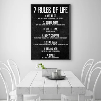 Print Canvas Painting Nordic Poster 7 Rules of Life Watch Your Thoughts Motivational Letter Painting Home Living Room Decoration
Print Canvas Painting Nordic Poster 7 Rules of Life Watch Your Thoughts Motivational Letter Painting Home Living Room Decoration