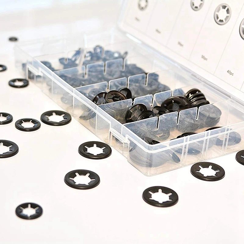 260Pcs Tooth Starlock Push on Locking Washers Speed Clips Fasteners Assortment Quick Speed Locking Washers
260Pcs Tooth Starlock Push on Locking Washers Speed Clips Fasteners Assortment Quick Speed Locking Washers