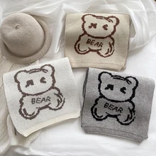 Luna&Dolphin Women Bear Peinted Wool Scarf Grey Beige Skin Friendly Neckerchief Soft Knitted Woolen Ins Neck Big Pashmina Shawl 
Luna&Dolphin Women Bear Peinted Wool Scarf Grey Beige Skin Friendly Neckerchief Soft Knitted Woolen Ins Neck Big Pashmina Shawl