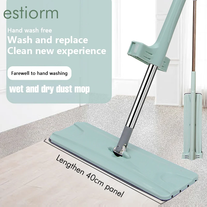 Estiorm Free Hand Washing flat mop self cleaning Magic Mop cleaner wet dry 360 spin Self wring Squeeze mop for floor cleaning
Estiorm Free Hand Washing flat mop self cleaning Magic Mop cleaner wet dry 360 spin Self wring Squeeze mop for floor cleaning