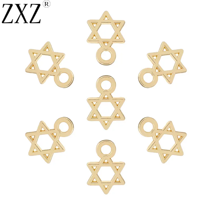 ZXZ 50pcs Gold Tone Star Of David Charms Pendants Beads for DIY Bracelet Necklace Jewelry Making Findings 12x8mm
ZXZ 50pcs Gold Tone Star Of David Charms Pendants Beads for DIY Bracelet Necklace Jewelry Making Findings 12x8mm