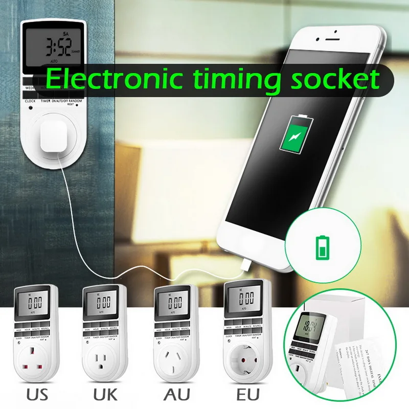 High Quality Outlet Timer Switch with 3-prong Outlet Energy-Saving Indoor Timer Plug for Indoor Electrical Switch Big Screen
High Quality Outlet Timer Switch with 3-prong Outlet Energy-Saving Indoor Timer Plug for Indoor Electrical Switch Big Screen