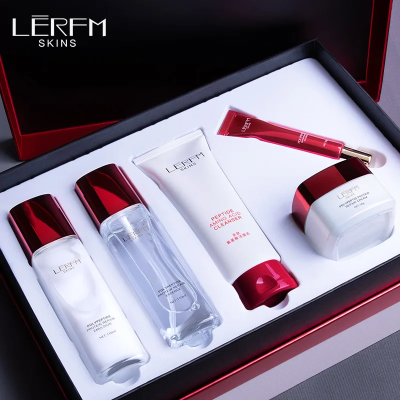 LERFM Polypeptide protein repair essence five-piece package hydrating pore shrinking skin care products set
LERFM Polypeptide protein repair essence five-piece package hydrating pore shrinking skin care products set