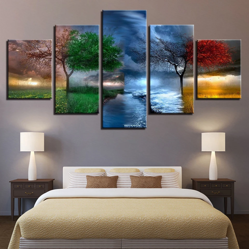Modular Canvas HD Prints Posters Home Decor Wall Art Pictures 5 Pieces Colorful Tree Paintings No Frame
Modular Canvas HD Prints Posters Home Decor Wall Art Pictures 5 Pieces Colorful Tree Paintings No Frame