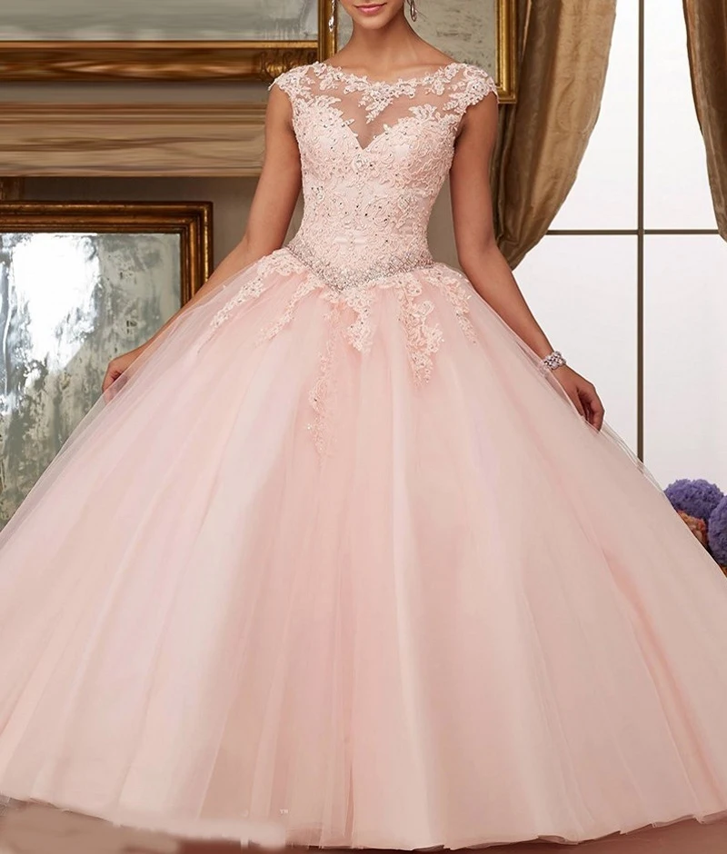 Индивидуальные цветные иллюзионные тюлевые платья Quinceanera женские бальные для