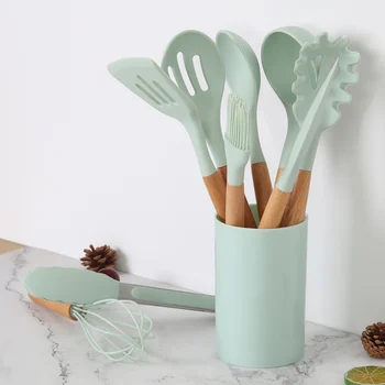 9/11PCS Silicone Kitchenware Cooking Utensils Set Heat Resistant Kitchen Non-Stick Cooking Utensils Baking Tools Cookware Set
9/11PCS Silicone Kitchenware Cooking Utensils Set Heat Resistant Kitchen Non-Stick Cooking Utensils Baking Tools Cookware Set