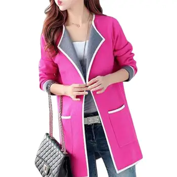 2020 New Plus Size Women Solid Color Long Sleeve Pockets Cardigan Loose Knitted Coat Knitted Stretch Coat Mid-Long Knitwear
2020 New Plus Size Women Solid Color Long Sleeve Pockets Cardigan Loose Knitted Coat Knitted Stretch Coat Mid-Long Knitwear