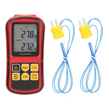 GM1312 Digital Thermocouple Thermometer Dual Channel LCD Display Temperature Meter Tester Temperature Measuring
GM1312 Digital Thermocouple Thermometer Dual Channel LCD Display Temperature Meter Tester Temperature Measuring