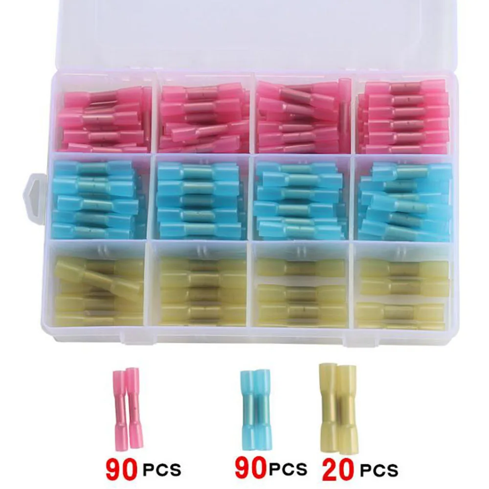 200pcs Waterproof Heat Shrink Butt Connectors Electrical Wire Splice Cable Crimp Terminals Connectors AWG 22-10 Kit
200pcs Waterproof Heat Shrink Butt Connectors Electrical Wire Splice Cable Crimp Terminals Connectors AWG 22-10 Kit