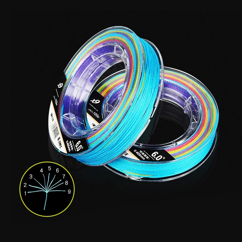 100M Fishing Line 9 Strands Multicolour PE Braided Fishing Leader Line Multifilament Fishing Wire Wear-resistant Fishing Rope
100M Fishing Line 9 Strands Multicolour PE Braided Fishing Leader Line Multifilament Fishing Wire Wear-resistant Fishing Rope