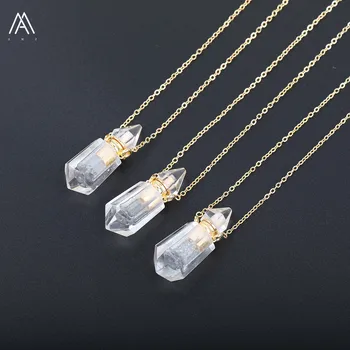 Mini Clear White Quartz Crystal Perfume Bottles Pendants Bulk,Crystal Stone Pendant Necklace Women Diffuser Healing Jewelry
Mini Clear White Quartz Crystal Perfume Bottles Pendants Bulk,Crystal Stone Pendant Necklace Women Diffuser Healing Jewelry