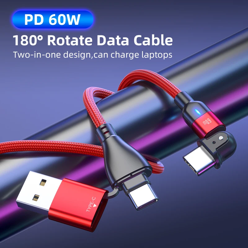 Кабель USB A + C на Type-C, 180 °, 3 А, 60 Вт, для быстрой зарядки Xiaomi Poco M3 X3 NFC Redmi Note 10S 9S 10 9 8 T Pro
Кабель USB A + C на Type-C, 180 °, 3 А, 60 Вт, для быстрой зарядки Xiaomi Poco M3 X3 NFC Redmi Note 10S 9S 10 9 8 T Pro