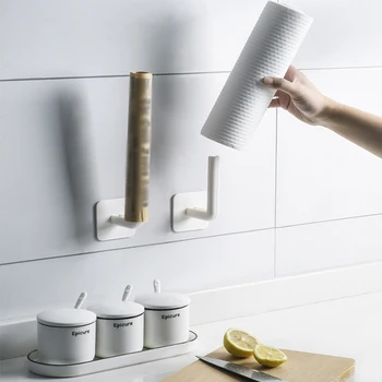 2pcs Kitchen Cling Film Rack Without Punching Wall-Mounted Multi-Function Roll Paper Storage Rack Fresh-Keeping Bag Pot Lid Rack 
2pcs Kitchen Cling Film Rack Without Punching Wall-Mounted Multi-Function Roll Paper Storage Rack Fresh-Keeping Bag Pot Lid Rack