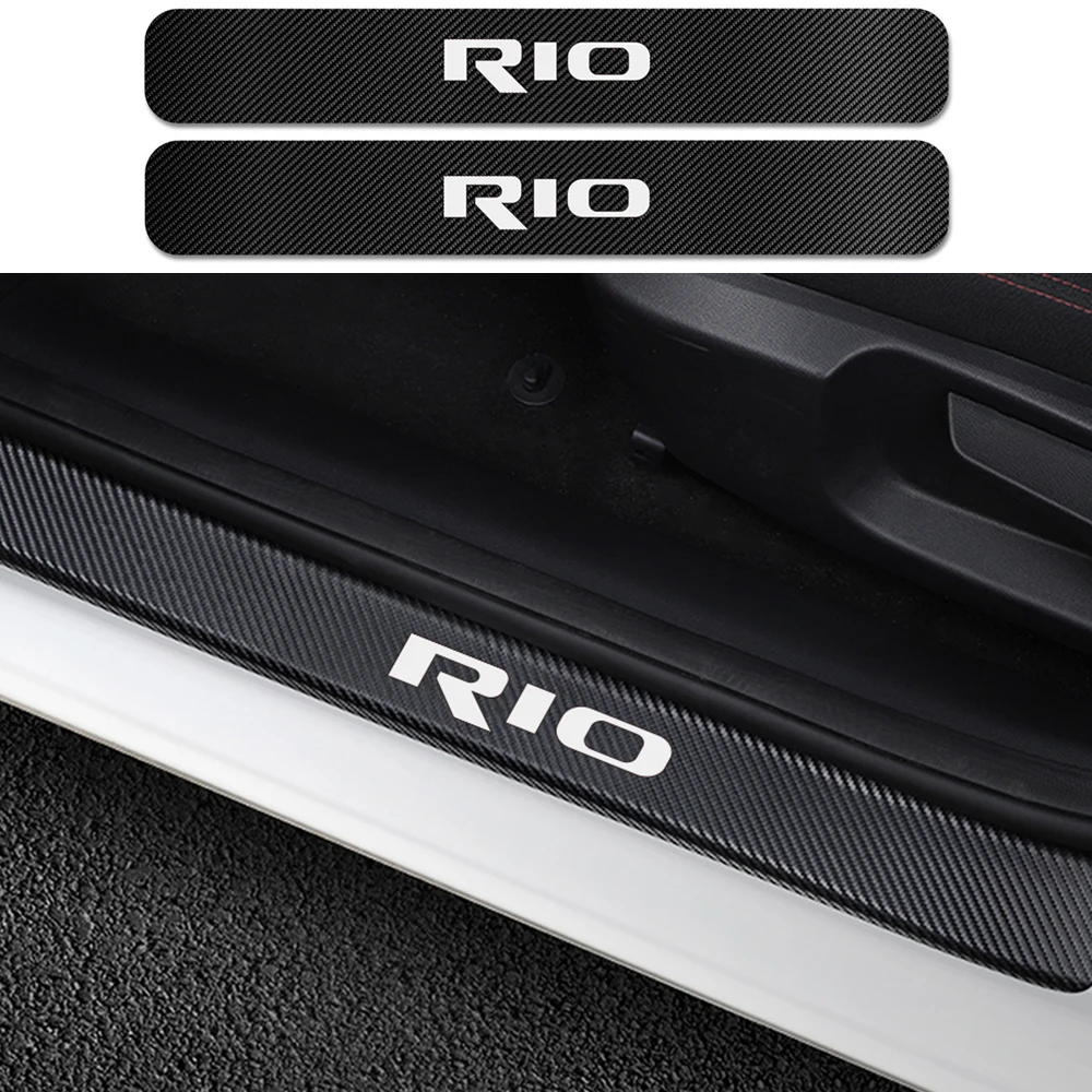 Наклейки на порог автомобиля для Kia Rio 4 шт. 3 K2 K3 X-Line защита от царапин аксессуары