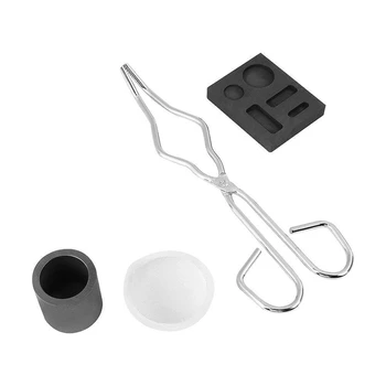 4 Pcs Torch Melting Silver Graphite Crucible Kit, Crucible Tongs, Graphite, Cylindrical, Square Graphite And Quartz Melting
4 Pcs Torch Melting Silver Graphite Crucible Kit, Crucible Tongs, Graphite, Cylindrical, Square Graphite And Quartz Melting