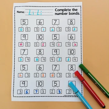 Within 10 Addition Decomposition Reinforcement Exercise Learning English Workbook Educational Exercise Training Book for Kids
Within 10 Addition Decomposition Reinforcement Exercise Learning English Workbook Educational Exercise Training Book for Kids